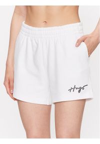 Hugo Szorty materiałowe Nashari 50486319 Biały Regular Fit. Kolor: biały. Materiał: bawełna