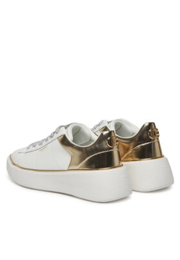 TwinSet - TWINSET Sneakersy 251TCP042 Biały. Kolor: biały. Materiał: skóra
