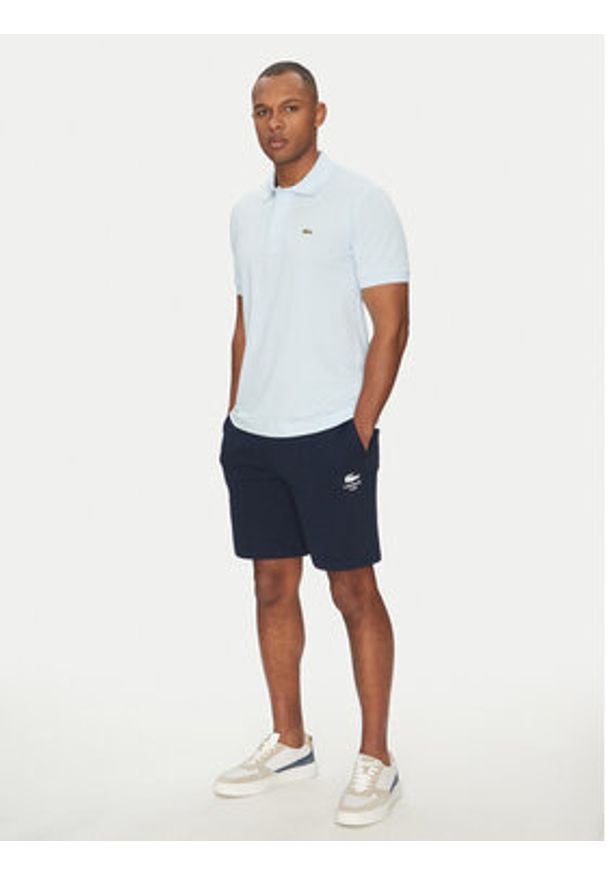 Lacoste Szorty sportowe Unisex GH0990 Granatowy Regular Fit. Kolor: niebieski. Materiał: bawełna