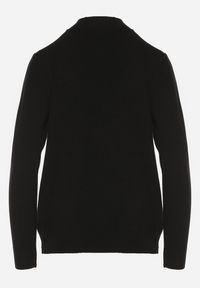 Born2be - Czarny Gładki Sweter z Półgolfem w Stylu Casual Unallia. Okazja: na co dzień. Kolor: czarny. Materiał: jeans. Długość rękawa: długi rękaw. Długość: długie. Wzór: gładki. Styl: casual #2