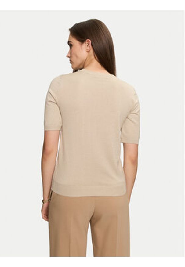 Kaffe Sweter Lizza 10508445 Beżowy Regular Fit. Kolor: beżowy. Materiał: wiskoza