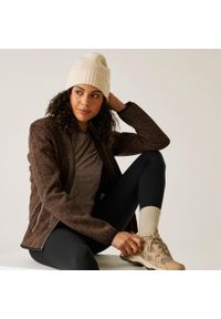 Regatta - Polar damski rozsuwany Newhill. Kolor: brązowy. Materiał: polar. Wzór: melanż #1
