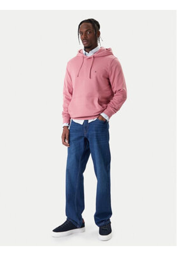 TOMMY HILFIGER - Tommy Hilfiger Bluza Essential MW0MW37235 Różowy Regular Fit. Kolor: różowy. Materiał: bawełna