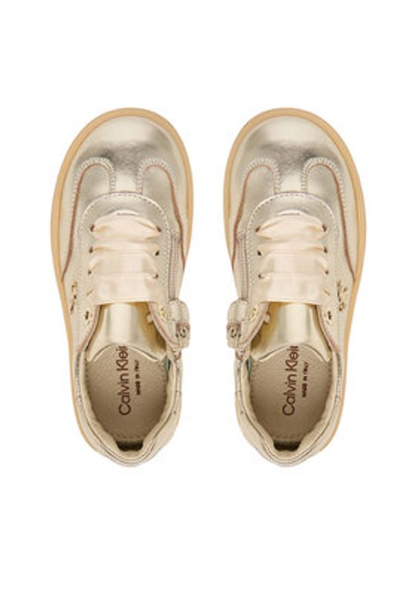 Calvin Klein Sneakersy V1A9-83342-0220514 S Złoty. Kolor: złoty. Materiał: skóra