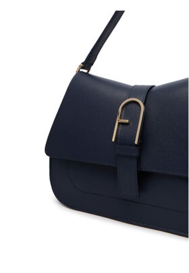 Furla Torebka Flow M Top WB00996 BX2045 BG 4852S Granatowy. Kolor: niebieski. Materiał: skórzane