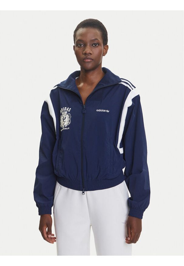 Adidas - adidas Bluza Mascotte Woven JY2809 Granatowy Regular Fit. Kolor: niebieski. Materiał: syntetyk