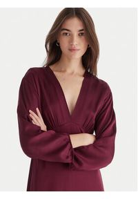 ViCOLO Sukienka koktajlowa TF0250 Bordowy Regular Fit. Kolor: czerwony. Materiał: wiskoza. Styl: wizytowy #5