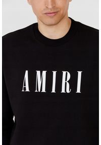 Amiri - AMIRI Czarna bluza męska z dużym białym logo, Rozmiar S. Kolor: czarny