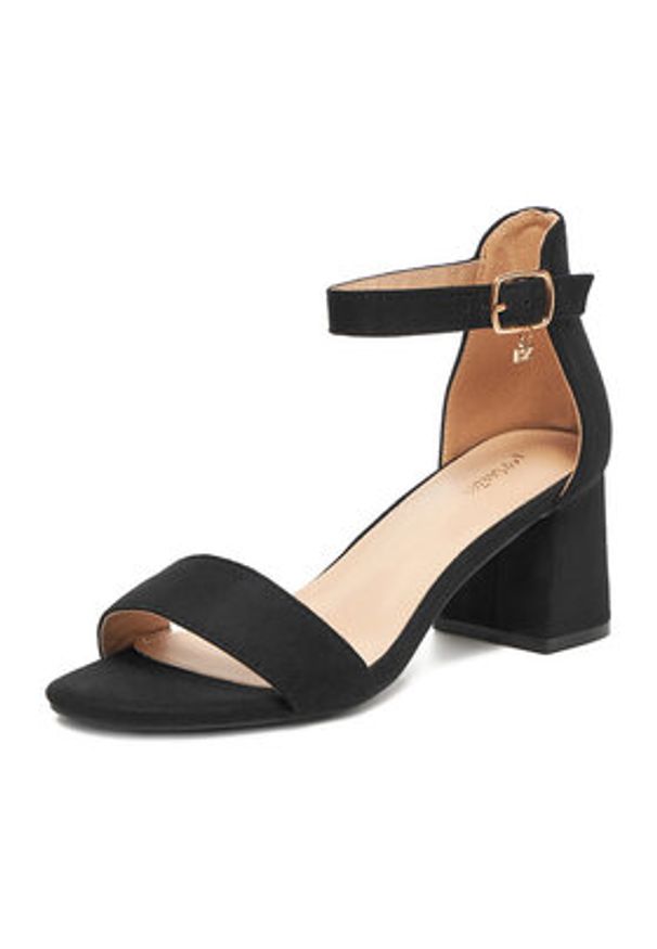 DeeZee Sandały 5250-1 Czarny. Kolor: czarny. Materiał: materiał