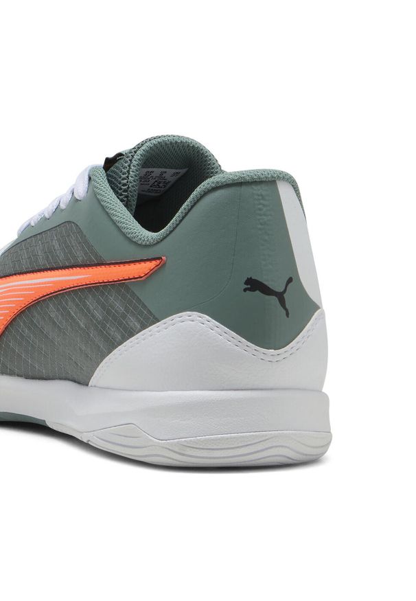 Puma - Halowe buty piłkarskie IBERO IV PUMA Green Moon Heat Fire Black White Orange. Kolor: czarny, pomarańczowy, żółty, zielony, wielokolorowy. Sport: piłka nożna