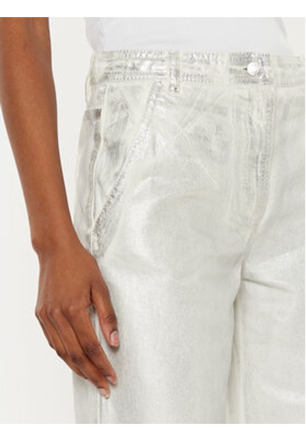 MAX&Co. Jeansy Basilio 2516131021200 Srebrny Wide Leg. Kolor: srebrny