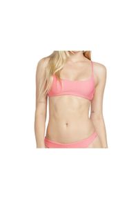 Góra od bikini damska Volcom So Current Crop. Kolor: różowy. Materiał: poliester, elastan