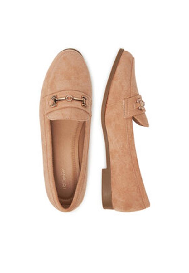 DeeZee Loafersy HXG2106-27 Beżowy. Kolor: beżowy. Materiał: materiał