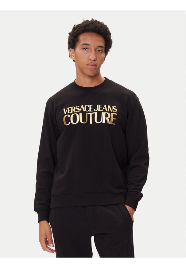 Versace Jeans Couture Bluza 79GAIT05 Czarny Regular Fit. Kolor: czarny. Materiał: bawełna