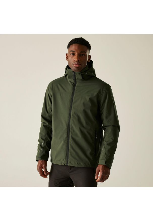 Regatta - Kurtka męska 3 w 1 Coriver. Kolor: zielony. Materiał: tkanina, puch. Sport: turystyka piesza