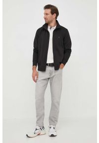 TOMMY HILFIGER - Tommy Hilfiger bluza męska kolor czarny gładka. Kolor: czarny. Długość rękawa: długi rękaw. Długość: długie. Wzór: gładki #4