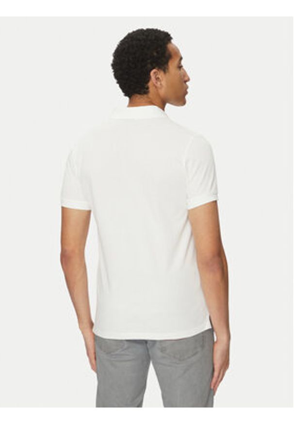 Geox Polo M5511B T3240 F2128 Biały Regular Fit. Typ kołnierza: polo. Kolor: biały. Materiał: bawełna