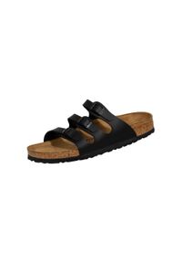 Klapki damskie Birkenstock Florida Birkoflor. Zapięcie: bez zapięcia. Kolor: czarny. Materiał: materiał, syntetyk. Sezon: lato. Sport: turystyka piesza #1