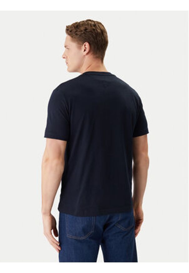 TOMMY HILFIGER - Tommy Hilfiger T-Shirt Brand Love Small Center Tee MW0MW41453 Granatowy Regular Fit. Kolor: niebieski. Materiał: bawełna