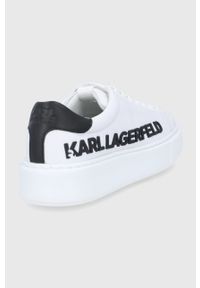 Karl Lagerfeld Buty skórzane kolor czarny. Nosek buta: okrągły. Zapięcie: sznurówki. Kolor: czarny. Materiał: skóra #5