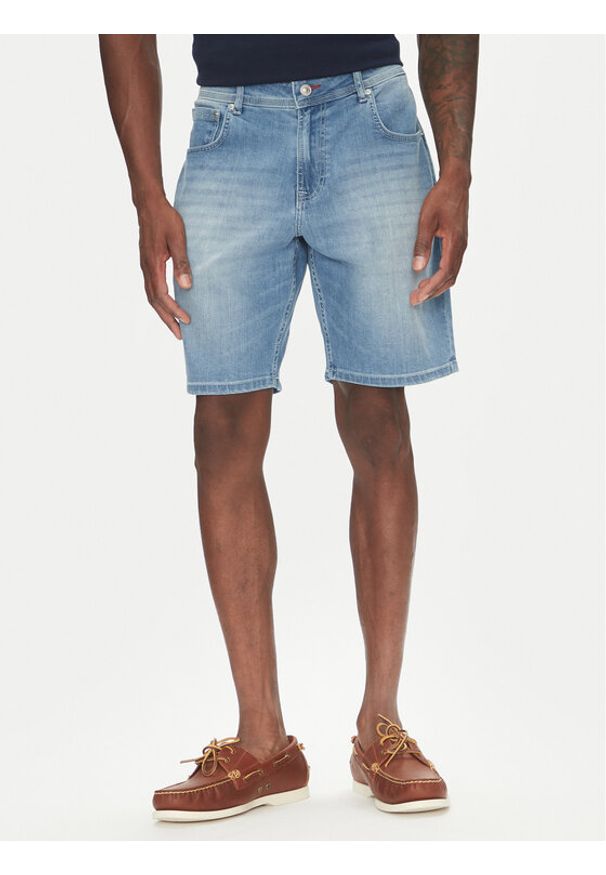 Hechter Paris Szorty jeansowe 26655 151362 Niebieski Regular Fit. Kolor: niebieski. Materiał: bawełna