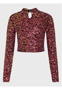 Glamorous Bluzka AN4314 Kolorowy Slim Fit. Materiał: syntetyk. Wzór: kolorowy #3