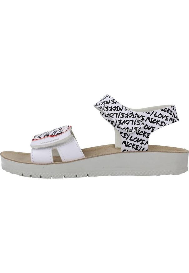 Geox - Sandały GEOX J SANDAL COSTAREI GI Biały. Kolor: biały. Materiał: syntetyk, tkanina. Sezon: lato