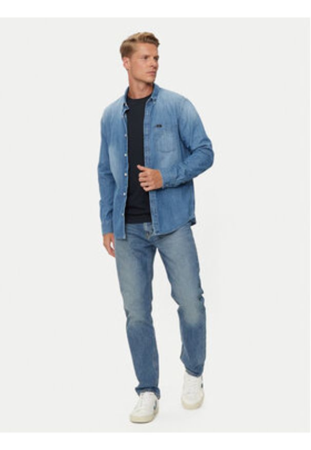 Lee Jeansy West 112354466 Niebieski Loose Fit. Kolor: niebieski