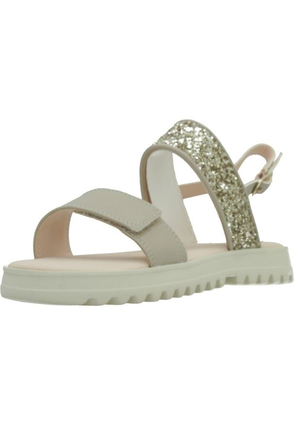 Geox - Sandały GEOX J SANDAL CORALIE GIR Beżowy. Kolor: beżowy. Materiał: skóra. Sport: turystyka piesza