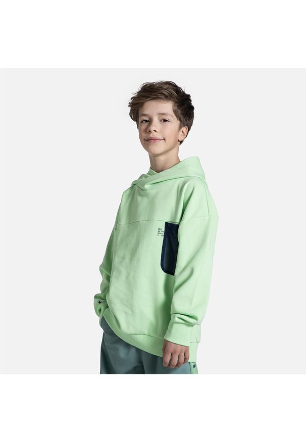 Lemon Explore - Bluza sportowa dziecięca Lemon Exlopre WL5. Typ kołnierza: kaptur. Kolor: zielony. Materiał: bawełna, poliester