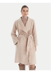 Marciano Guess Płaszcz wełniany 5BGL46 7125A Beżowy Regular Fit. Kolor: beżowy. Materiał: wełna #3