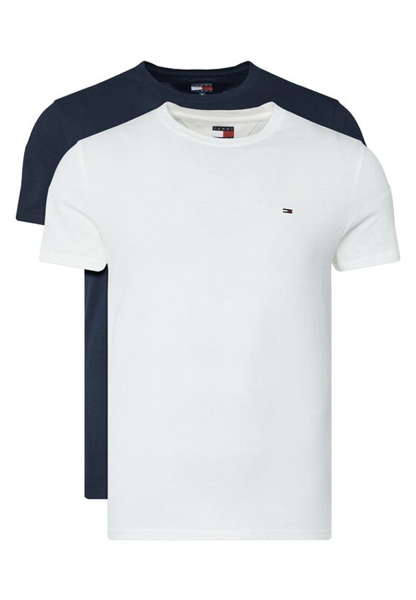 Tommy Jeans Komplet 2 t-shirtów DM0DM20687 Kolorowy Slim Fit. Materiał: bawełna. Wzór: kolorowy
