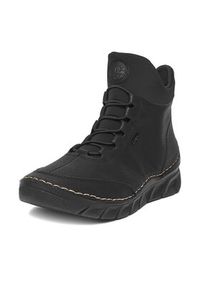 Rieker Trzewiki 55069-00 Czarny. Kolor: czarny. Materiał: materiał #2