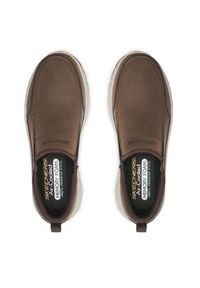 skechers - Skechers Półbuty Harvey 232517/CHOC Brązowy. Kolor: brązowy. Materiał: skóra #6