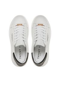 TwinSet - TWINSET Sneakersy 241TCP050 Biały. Kolor: biały. Materiał: skóra