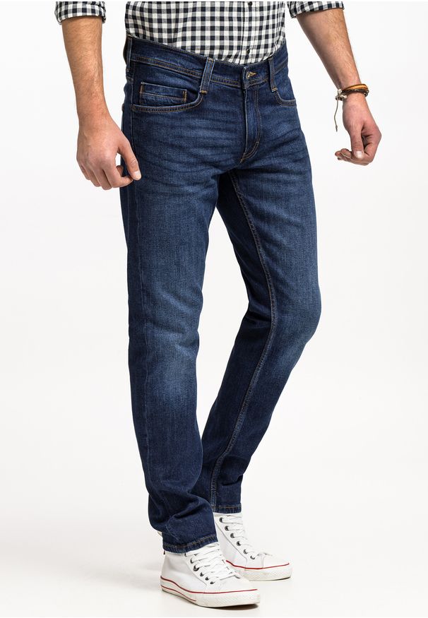 Mustang - MUSTANG OREGON SLIM MĘSKIE SPODNIE JEANSOWE JEANSY DŻINSY DENIM BLUE 1015041 5000 982. Okazja: na co dzień. Sezon: lato, zima. Styl: sportowy, klasyczny, elegancki, casual