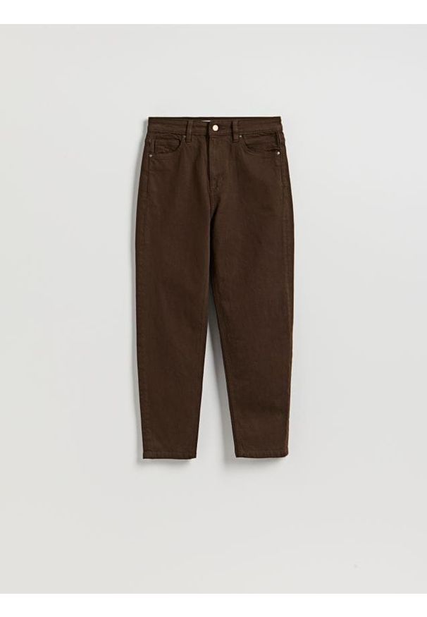 Reserved - Jeansy mom fit slim - dark grey jeans