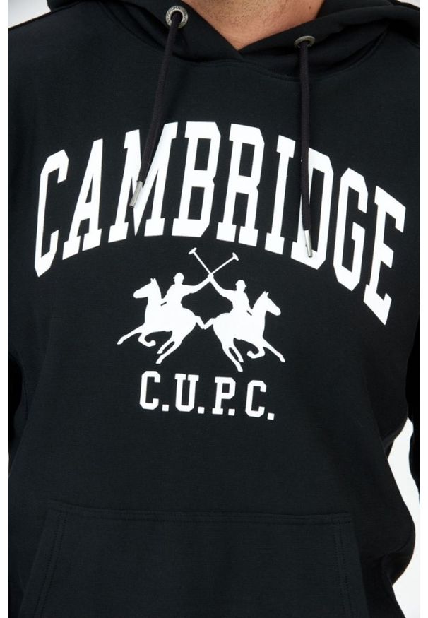 La Martina - LA MARTINA Czarna bluza męska z kapturem, Rozmiar L. Typ kołnierza: kaptur. Kolor: czarny