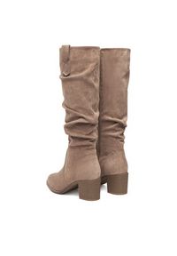 DeeZee Kozaki HX24012-1 Beżowy. Kolor: beżowy. Materiał: materiał #3