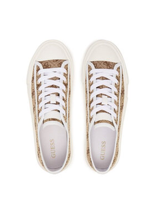 Guess Trampki FLJCR2 FAL12 Brązowy. Kolor: brązowy. Materiał: materiał