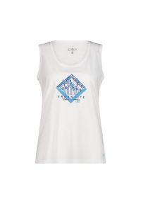 Damski tank top CMP. Kolor: biały. Długość rękawa: bez rękawów