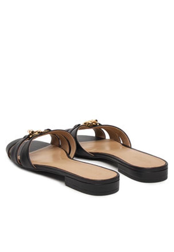 Lauren Ralph Lauren - LAUREN RALPH LAUREN Klapki Blaike 802982875002 Czarny. Kolor: czarny. Materiał: skóra