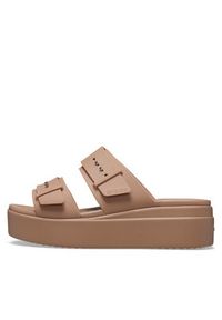 Crocs Klapki Brooklyn Low Wedge Sandal W 207431 Beżowy. Kolor: beżowy #4