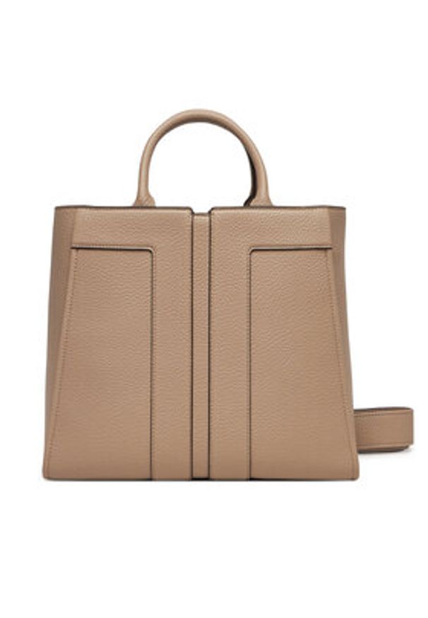 Elisabetta Franchi Torebka BS-07A-51E2-V500 Beżowy. Kolor: beżowy. Materiał: skórzane