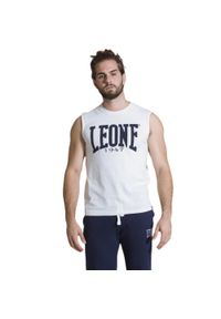 LEONE 1947 APPAREL - Męska koszulka bez rękawów Leone 1947 Apparel. Kolor: biały. Materiał: tkanina. Długość rękawa: bez rękawów. Styl: sportowy