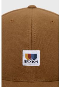 Brixton czapka kolor brązowy gładka. Kolor: brązowy. Wzór: gładki
