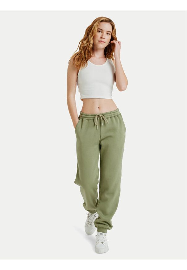 Roxy Spodnie dresowe Surf Stoked Pant Brushed ERJFB03491 Zielony Regular Fit. Kolor: zielony. Materiał: bawełna, syntetyk