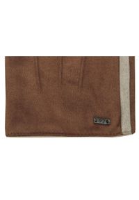 EM Men's Accessories - Miękkie i Delikatne Rękawiczki Męskie - Bawełniane - Jasny Brąz. Kolor: beżowy, wielokolorowy, brązowy. Materiał: poliester, bawełna. Wzór: aplikacja. Sezon: zima, jesień #2