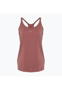 Tank top treningowy damski Nike One Classic Dri-Fit Strappy. Kolor: brązowy. Technologia: Dri-Fit (Nike)