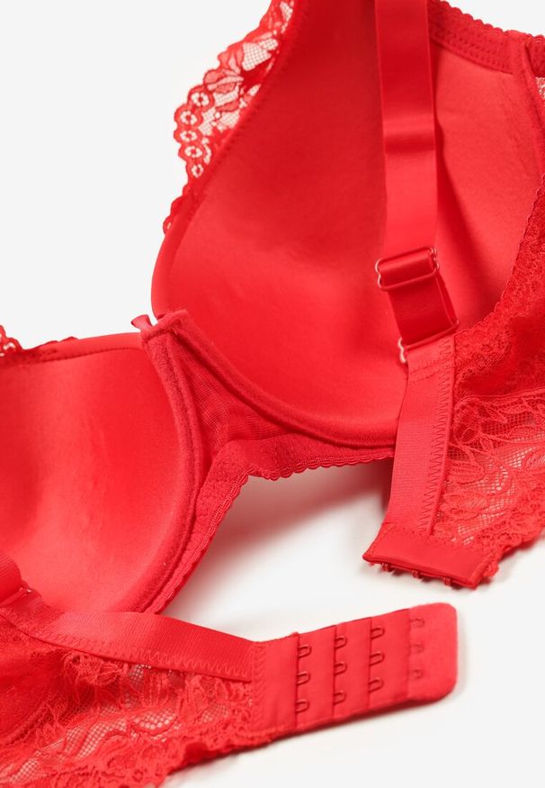 Renee - Czerwony Usztywniany Biustonosz Full Cap z Regulowanymi Ramiączkami Dimrah. Kolor: czerwony. Materiał: tkanina